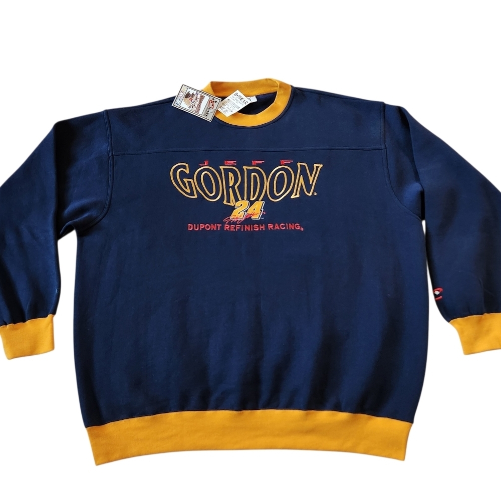 New W Tags Vintage NASCAR Jeff Gordon #24 Sweatshirt Sz XL